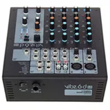 LD SYSTEMS Микшер LDVIBZ6D, Микшерный пульт на 6 каналов. Секция цифровых эффектов с 16 предустановками. 2 микрофонных канала с 3-полосным эквалайзером, 2 моносовместимых стереоканала с 2-полосным э
