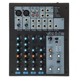 LD SYSTEMS Микшер LDVIBZ6D, Микшерный пульт на 6 каналов. Секция цифровых эффектов с 16 предустановками. 2 микрофонных канала с 3-полосным эквалайзером, 2 моносовместимых стереоканала с 2-полосным э