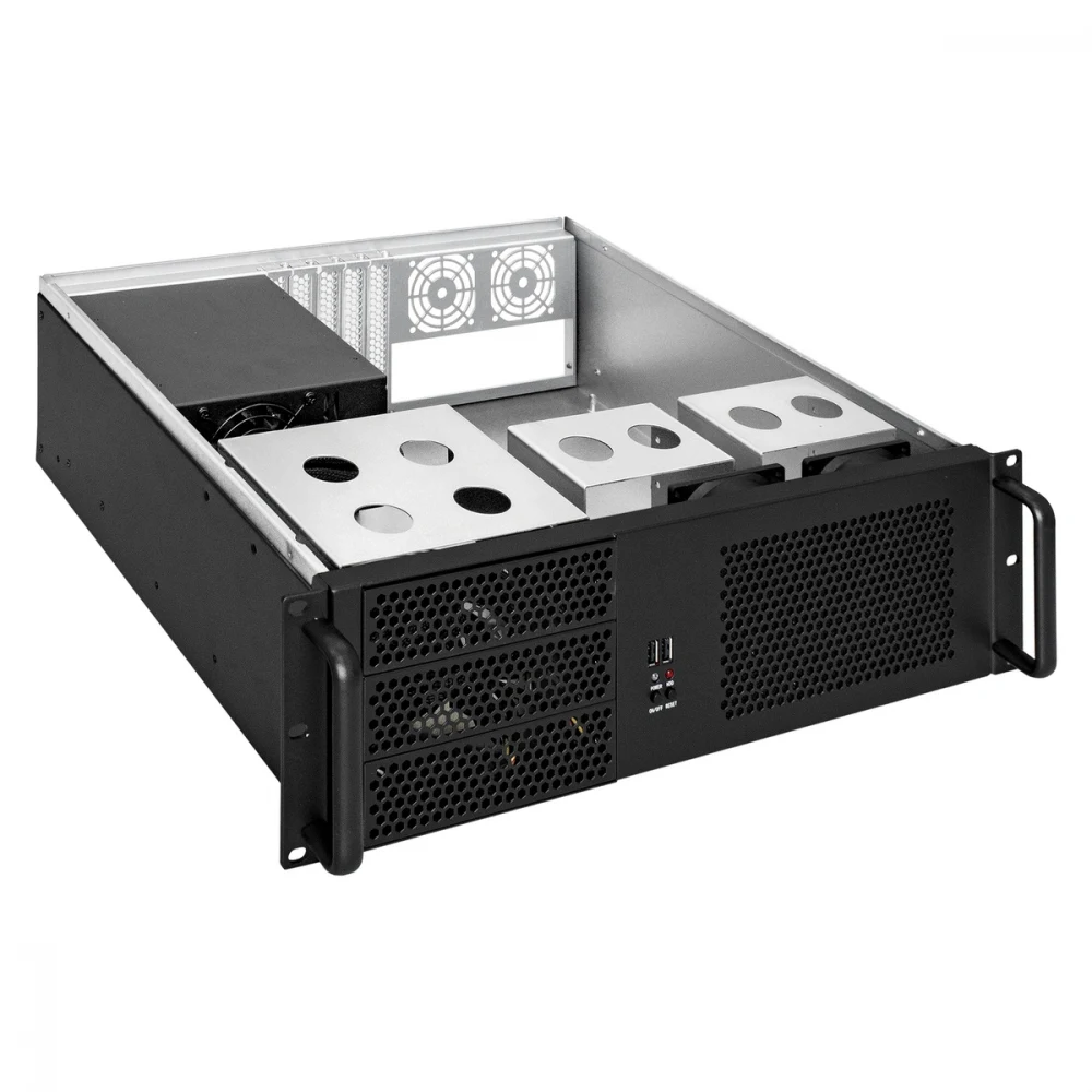Серверный корпус ExeGate Pro 3U390-08 <RM 19", высота 3U, глубина 390, БП 1000RADS, USB>