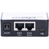 Точка доступа wi-fi MikroTik mAP with AR9531 650MHz CPU, 64MB RAM, 2xLAN, built-in 2.4Ghz 802.11bgn Dual Chain wireless with integrated antennas, microUSB, RouterOS L4, plastic case, PSU , POE-out