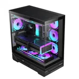 Компьютерный корпус Huntkey MVP Destiny, Без БП, 0.7mm, 1xType C, 2xUSB3.0, HD-Audio, ATX, Black MVP Destiny B