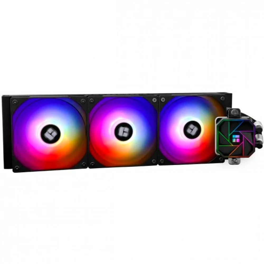 Система жидкостного охлаждения/ Water Cooling System Thermalright Aqua Elite 360 V3 (360mm, Black, ARGB/ Fans: 3x120mm, 66.17CFM, 25.6dBA, 1500RPM/ Pump height 53mm, 23dBA, 3300RPM, Rad thickness 27