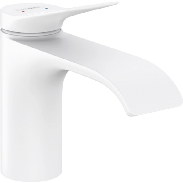 Смеситель для раковины Hansgrohe Vivenis 80 без сливного гарнитура 75012700, матовый белый Смеситель для раковины Hansgrohe Vivenis 80 без сливного гарнитура 75012700, матовый белый