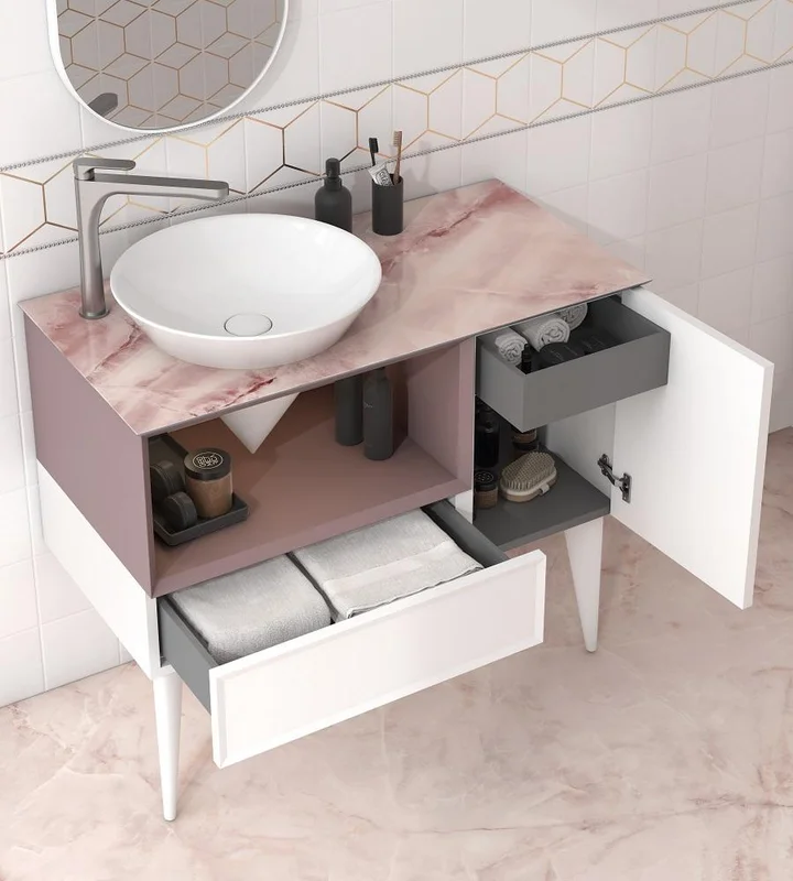 Раковина Kerama Marazzi Cono CO.wbi.44 встраиваемая сверху 44, белая глянцевая — Изображение 2