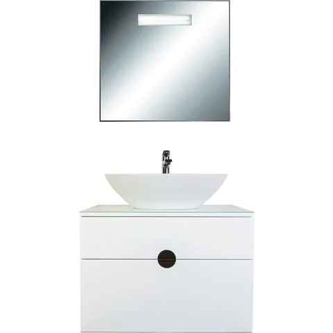 Тумба с раковиной Orange Moon 75 подвесная Белая Mo-75TU+RA Тумба с раковиной Orange Moon 75 подвесная Белая Mo-75TU+RA