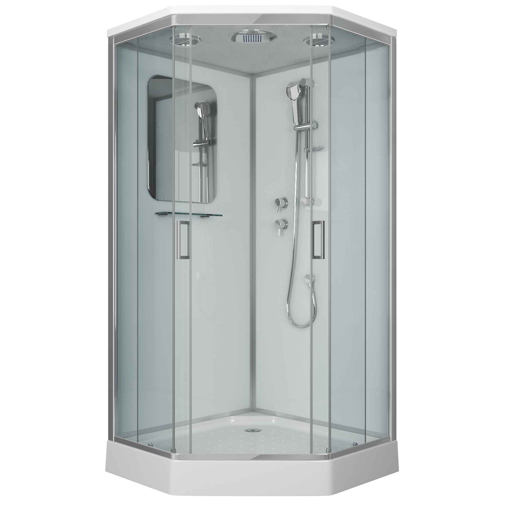 Душевая кабина Niagara Premium NG-6001-01D (900х900х2200) низкий поддон (16 см) стекло прозрачное 60010114D Душевая кабина Niagara Premium NG-6001-01D (900х900х2200) низкий поддон (16 см) стекло прозрачное 60010114D