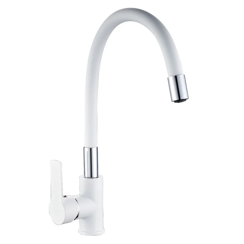 Смеситель для кухни Haiba HB70113-8 белый — Изображение 1