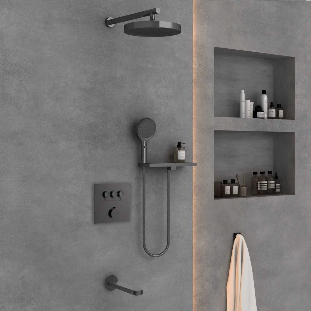 Душевая система Vincea Inspire VSFW-431I2RGM встраиваемая, вороненая сталь Душевая система Vincea Inspire VSFW-431I2RGM встраиваемая, вороненая сталь