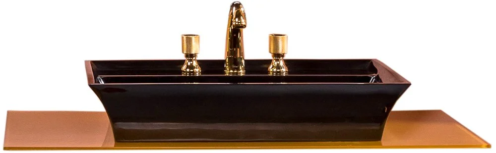 Столешница Boheme стекло 100см прямая ЗОЛОТО 853-100-G Столешница Boheme стекло 100см прямая ЗОЛОТО 853-100-G