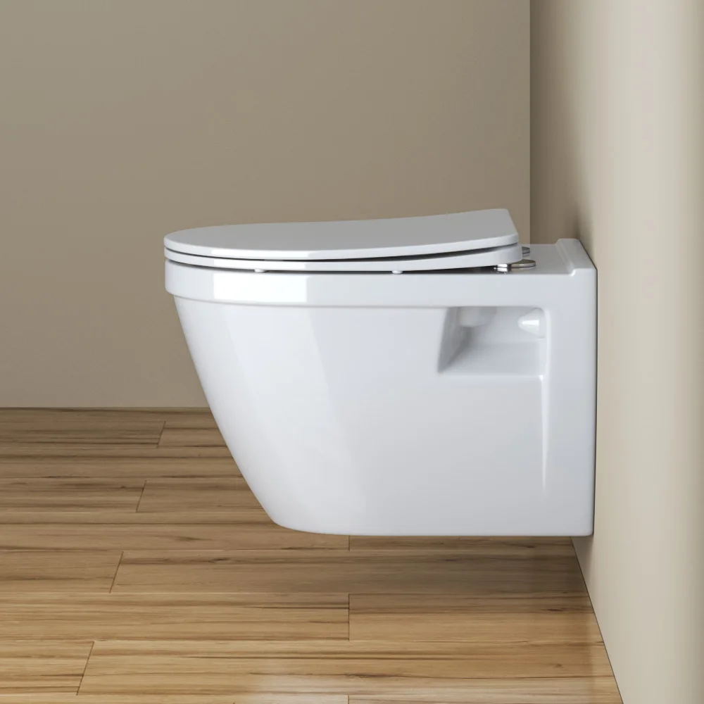 Унитаз подвесной BelBagno LOTO BB070CHR/SC безободковый c сиденьем — Изображение 9