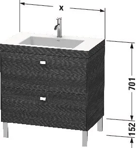 Тумба с раковиной Duravit Brioso BR4701N1052 80 см Европейский дуб Тумба с раковиной Duravit Brioso BR4701N1052 80 см Европейский дуб