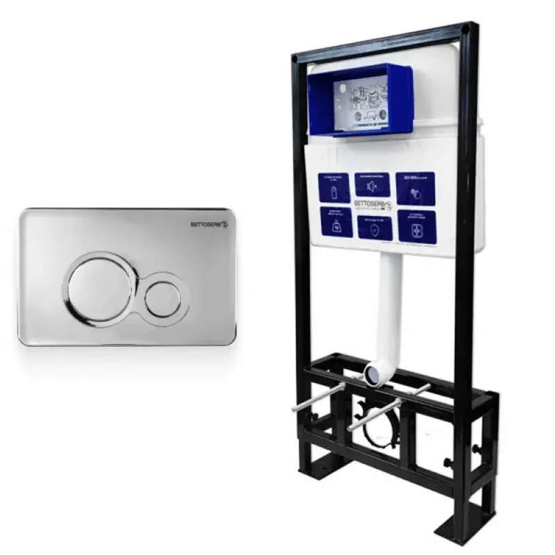 Инсталляция для унитаза BETTOSERB SAVA FREE STANDING SFS40006464 с клавишей смыва TWIN хром Инсталляция для унитаза BETTOSERB SAVA FREE STANDING SFS40006464 с клавишей смыва TWIN хром