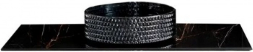 Столешница Boheme Lucido стекло 100см прямая глянцевый черный 853-100-GB Столешница Boheme Lucido стекло 100см прямая глянцевый черный 853-100-GB