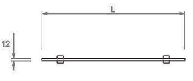 Полка 60 (стекло) Vn804 Полка 60 (стекло) Vn804