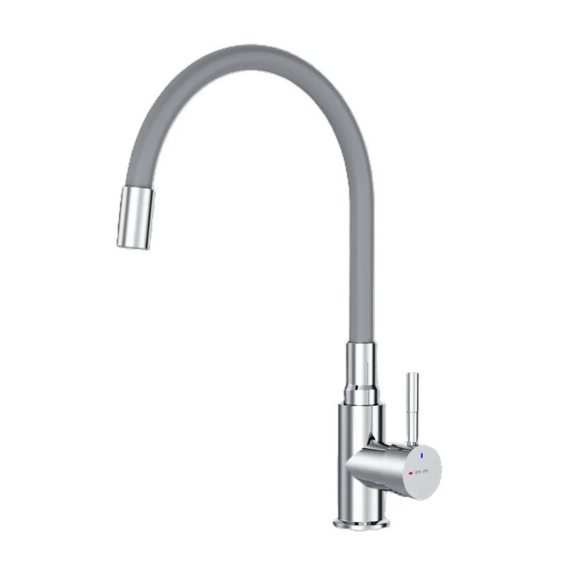 Смеситель для кухни AM.PM X-Joy S F85B07605 S с гибким изливом, серый/хром — Изображение 1