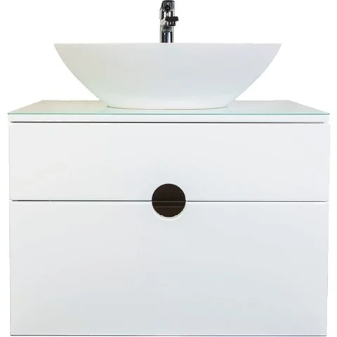 Тумба с раковиной Orange Moon 75 подвесная Белая Mo-75TU+RA Тумба с раковиной Orange Moon 75 подвесная Белая Mo-75TU+RA