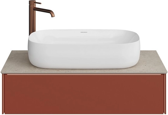 Тумба под раковину Kerama Marazzi Magica MA.90.1\VR.M подвесная 90, венецианский красный матовый — Изображение 3