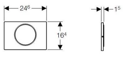 Клавиша смыва Geberit 115.758.KK.5 Sigma10 пластик, белый/золото Клавиша смыва Geberit 115.758.KK.5 Sigma10 пластик, белый/золото