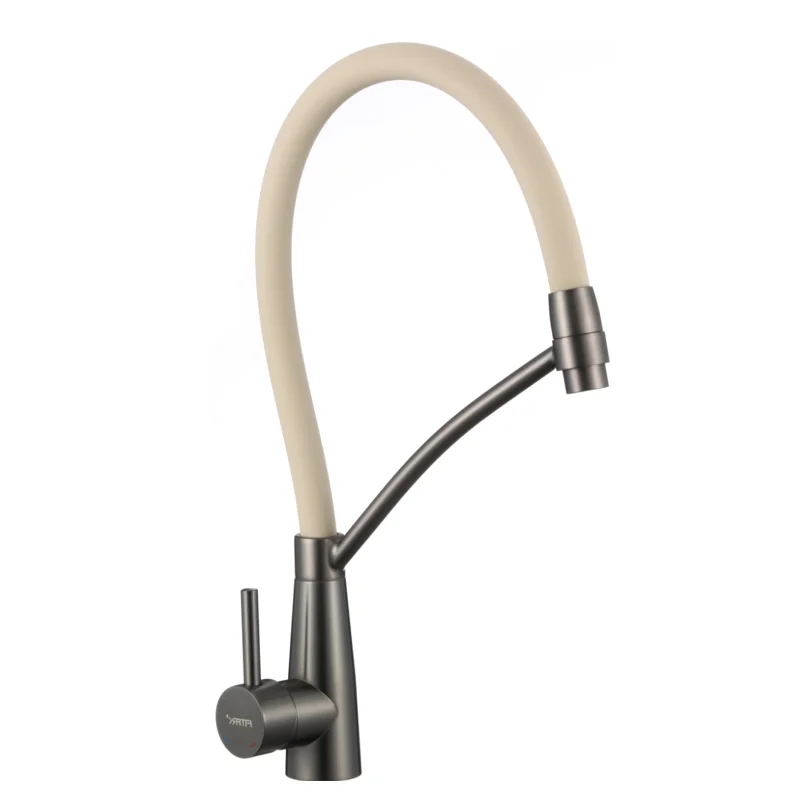 Смеситель для кухни Fmark FS8255Q-12 с гибким изливом, графит — Изображение 1