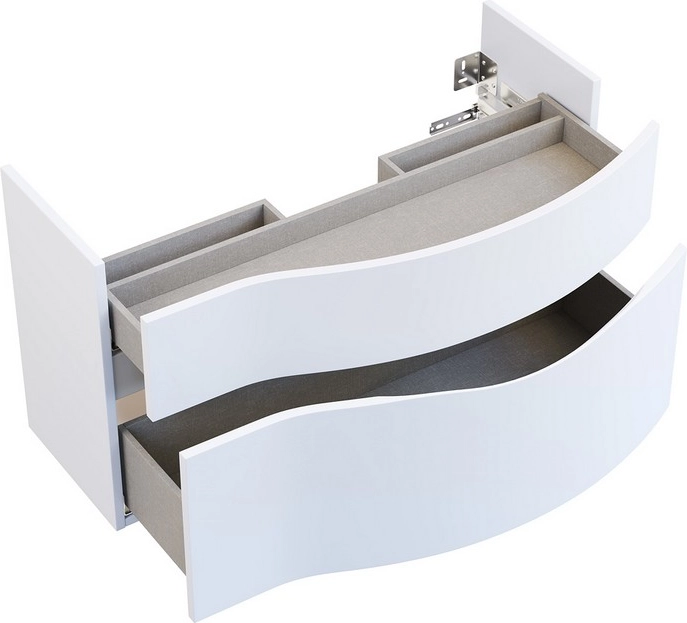 Тумба под раковину Kerama Marazzi Riva 100 см RV.100Rh\WHT.M правая, белая матовая — Изображение 5