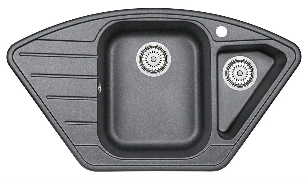 Кухонная мойка Granula 9101, ШВАРЦ (чёрный металлик) кухонная мойка, кварц 900х520 Кухонная мойка Granula 9101, ШВАРЦ (чёрный металлик) кухонная мойка, кварц 900х520
