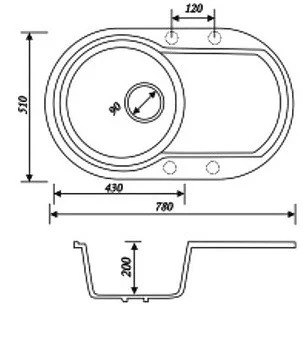 Кухонная мойка Kaiser KMM мрамор KMM-7850 W Кухонная мойка Kaiser KMM мрамор KMM-7850 W