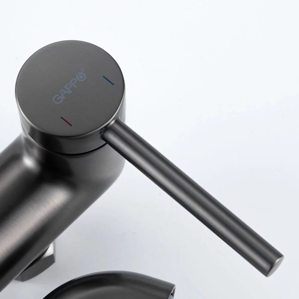 Смеситель для ванны GAPPO G3206-9 оружейная сталь — Изображение 7