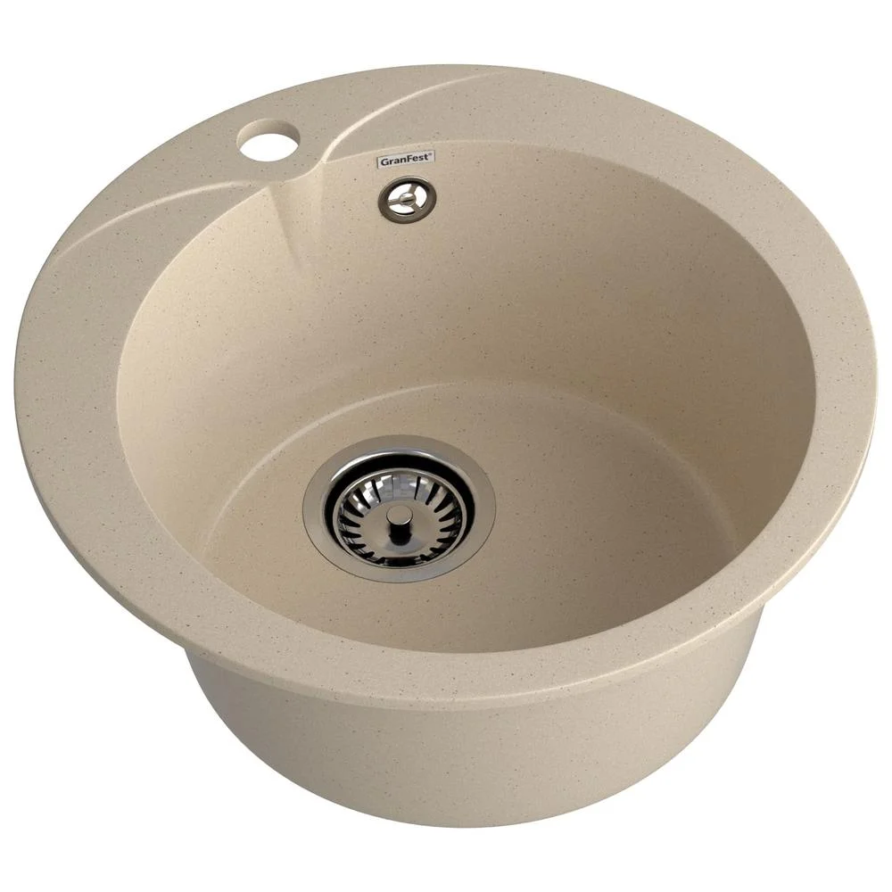 Кухонная мойка GranFest RONDO R-480 кашемир — Изображение 2