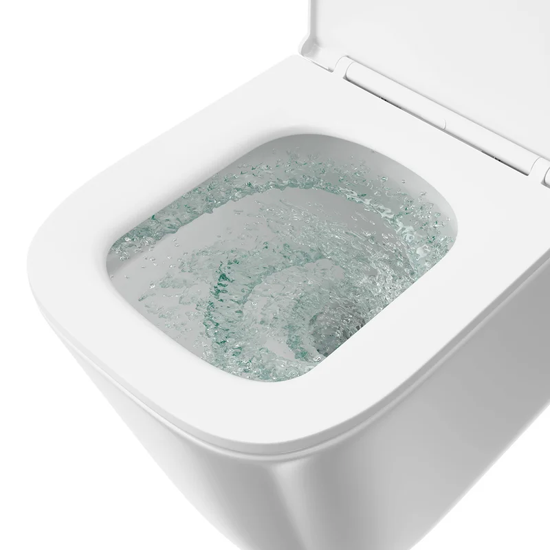 Унитаз подвесной Kerama Marazzi Cubo Tornado CU.T.wc.02 с системой смыва торнадо с крепежом и сиденьем, белый глянцевый — Изображение 16