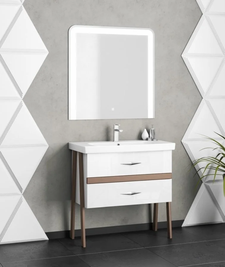 Тумба под раковину Smile Флоридо 65 белый/светлый орех Z0000012179 Тумба под раковину Smile Флоридо 65 белый/светлый орех Z0000012179