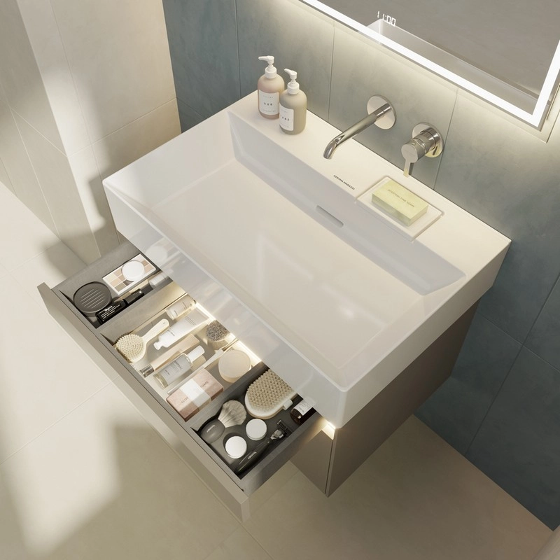 Тумба под раковину Kerama Marazzi Logica LOG.70.2\SAN подвесная 70 см, песчаный — Изображение 7