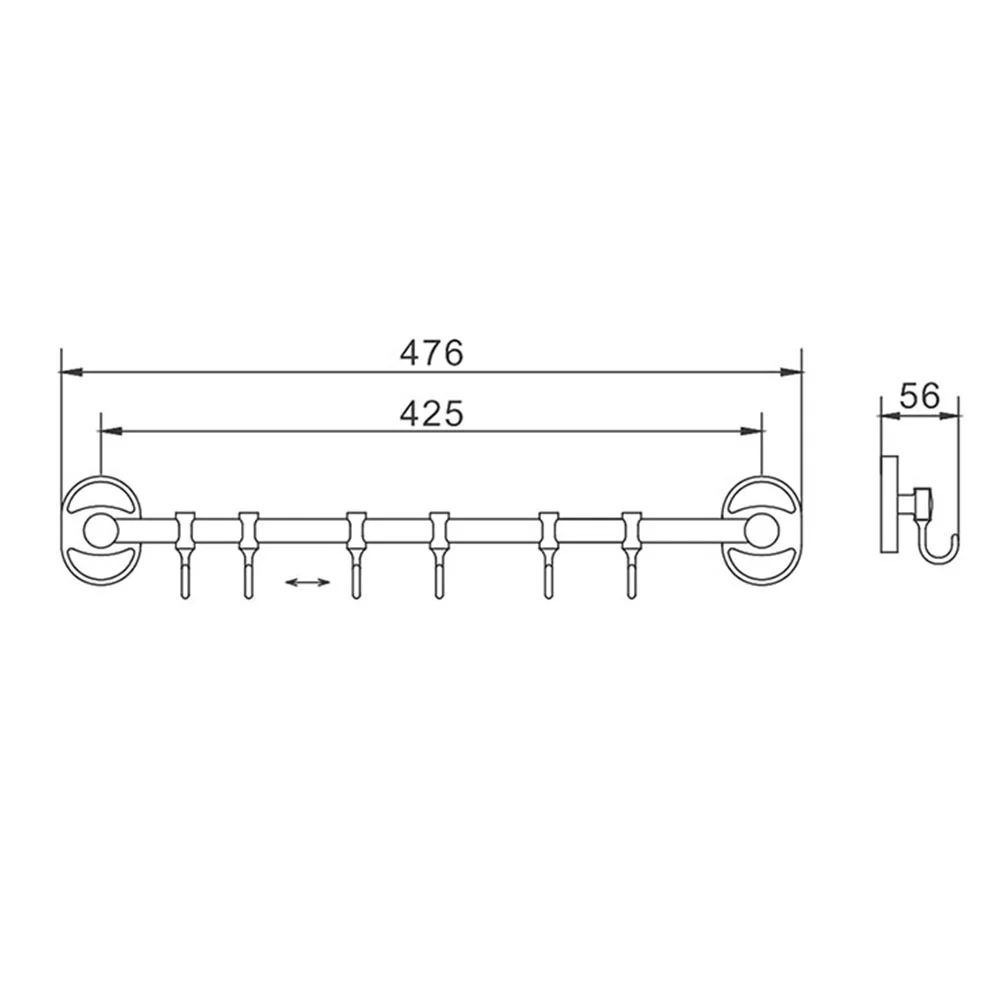 Крючок FRAP F1915-6 хром — Изображение 2