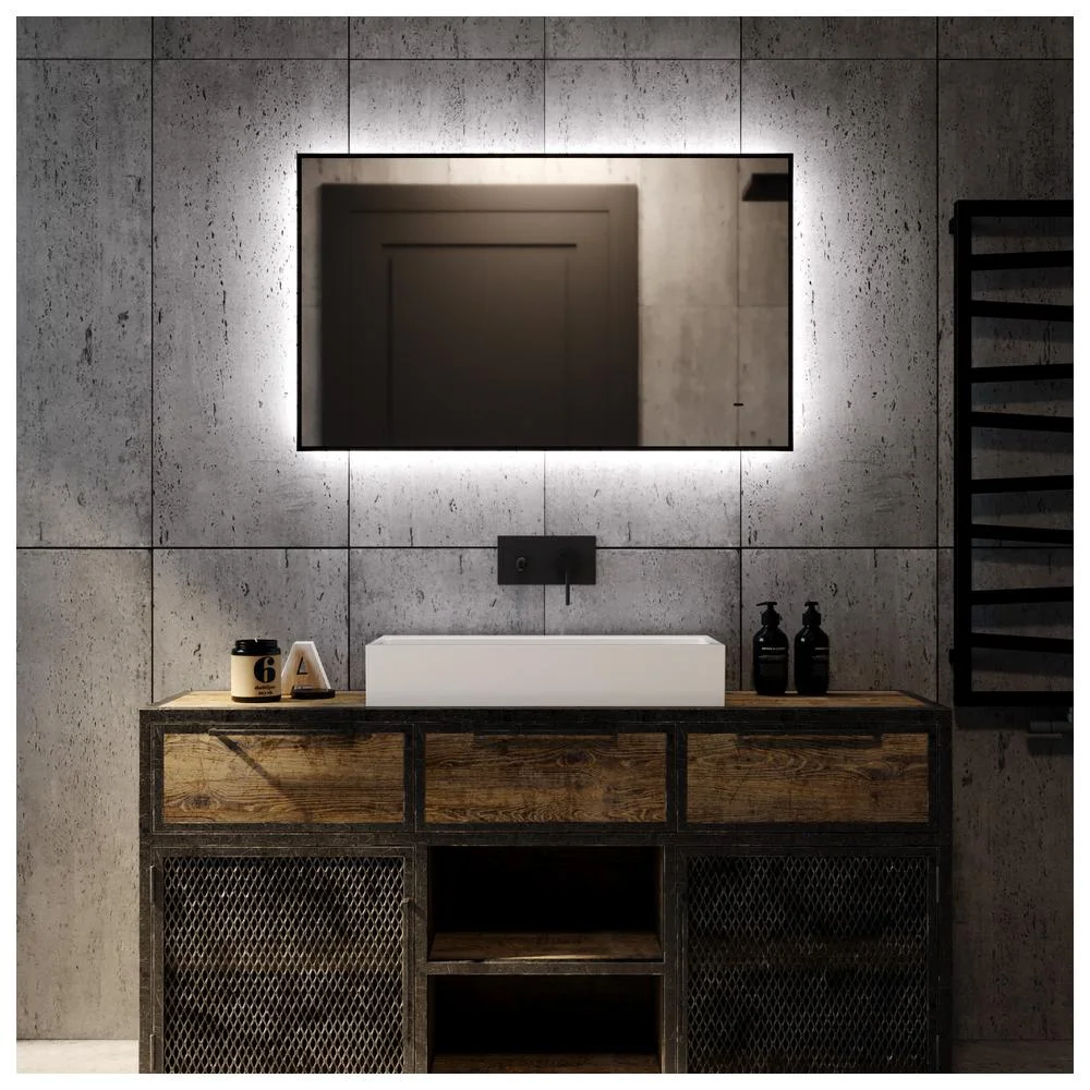 Зеркало Silver Mirrors Spell-BLACK LED-00002971 600х1000 бесконтактный сенсор — Изображение 4