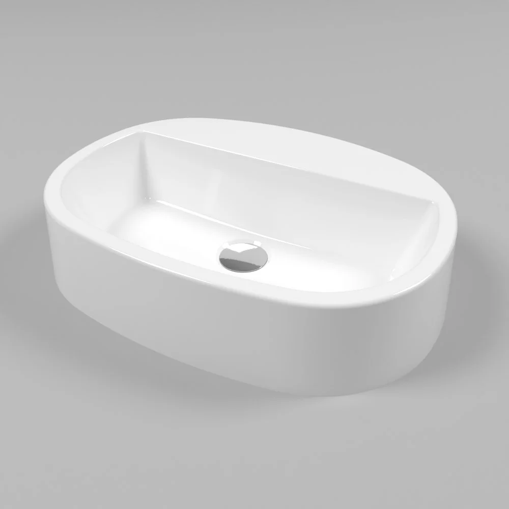 Раковина WHITECROSS Obsidian B 50x35 (белый глянец) 0734.050035.100 Раковина WHITECROSS Obsidian B 50x35 (белый глянец) 0734.050035.100