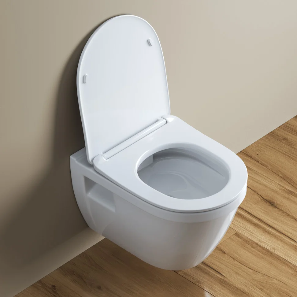 Унитаз подвесной BelBagno LOTO BB070CHR/SC безободковый c сиденьем — Изображение 8