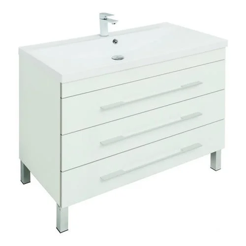 Тумба с раковиной Aquanet Верона 100 белый (напольная 3 ящика) 00287663 Тумба с раковиной Aquanet Верона 100 белый (напольная 3 ящика) 00287663