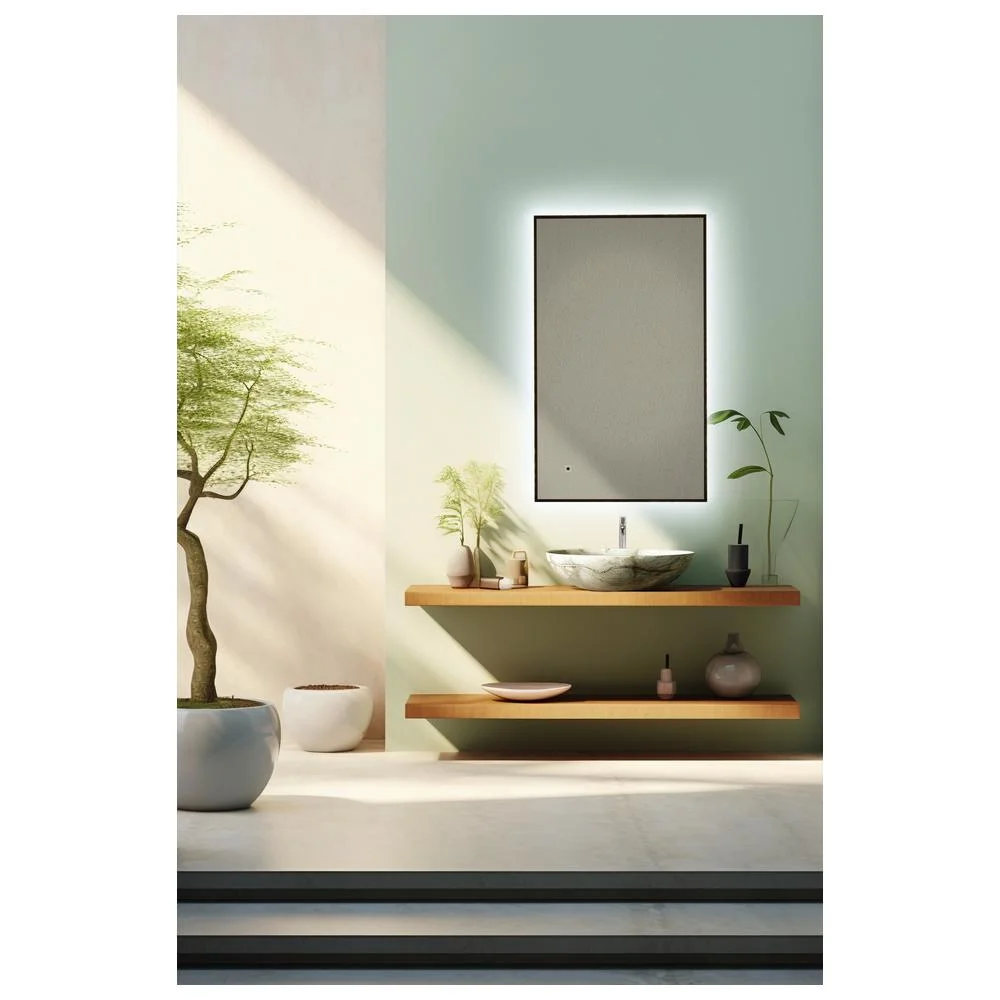 Зеркало Silver Mirrors Spell-BLACK LED-00002994 600х1000 бесконтактный сенсор — Изображение 3