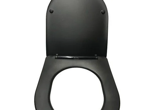 Унитаз подвесной CeramaLux B2330-1MB черный матовый с крышкой микролифт Унитаз подвесной CeramaLux B2330-1MB черный матовый с крышкой микролифт