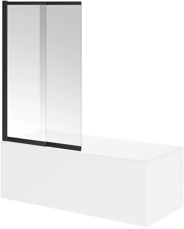Шторка на ванну Kerama Marazzi Vetro VE.100.BSD.BLK.M раздвижная/распашная 100х150, матовый черный — Изображение 2