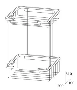 Полка FBS Ryna RYN 020 20/20 см 2-х ярусная Полка FBS Ryna RYN 020 20/20 см 2-х ярусная