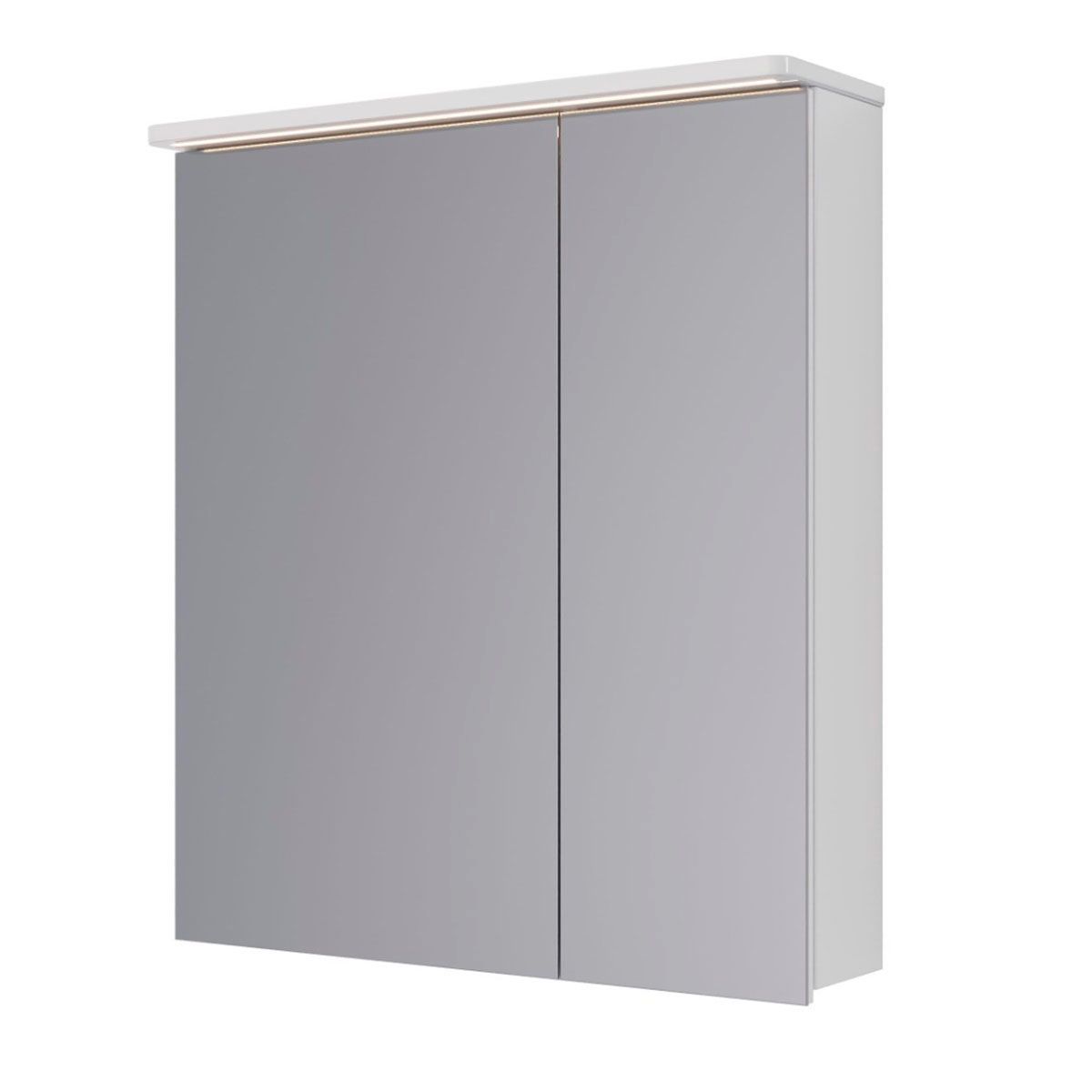 Зеркальный шкаф Lemark ZENON 70х80 см с козырьком-подсветкой, с розеткой, белый LM70ZS-Z Зеркальный шкаф Lemark ZENON 70х80 см с козырьком-подсветкой, с розеткой, белый LM70ZS-Z