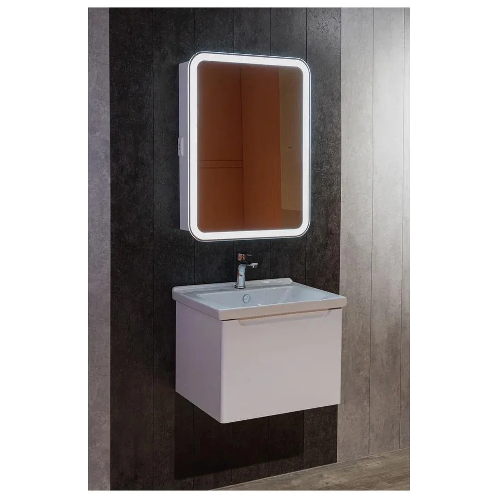 Зеркальный шкаф Silver Mirrors Фиджи Flip 600х800 LED-00002657 бесконтактный сенсор — Изображение 2