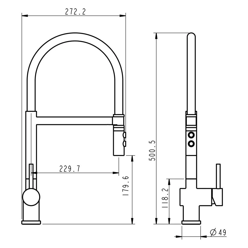 Смеситель для кухни Fmark FS0252C с гибким изливом, золото матовое — Изображение 2