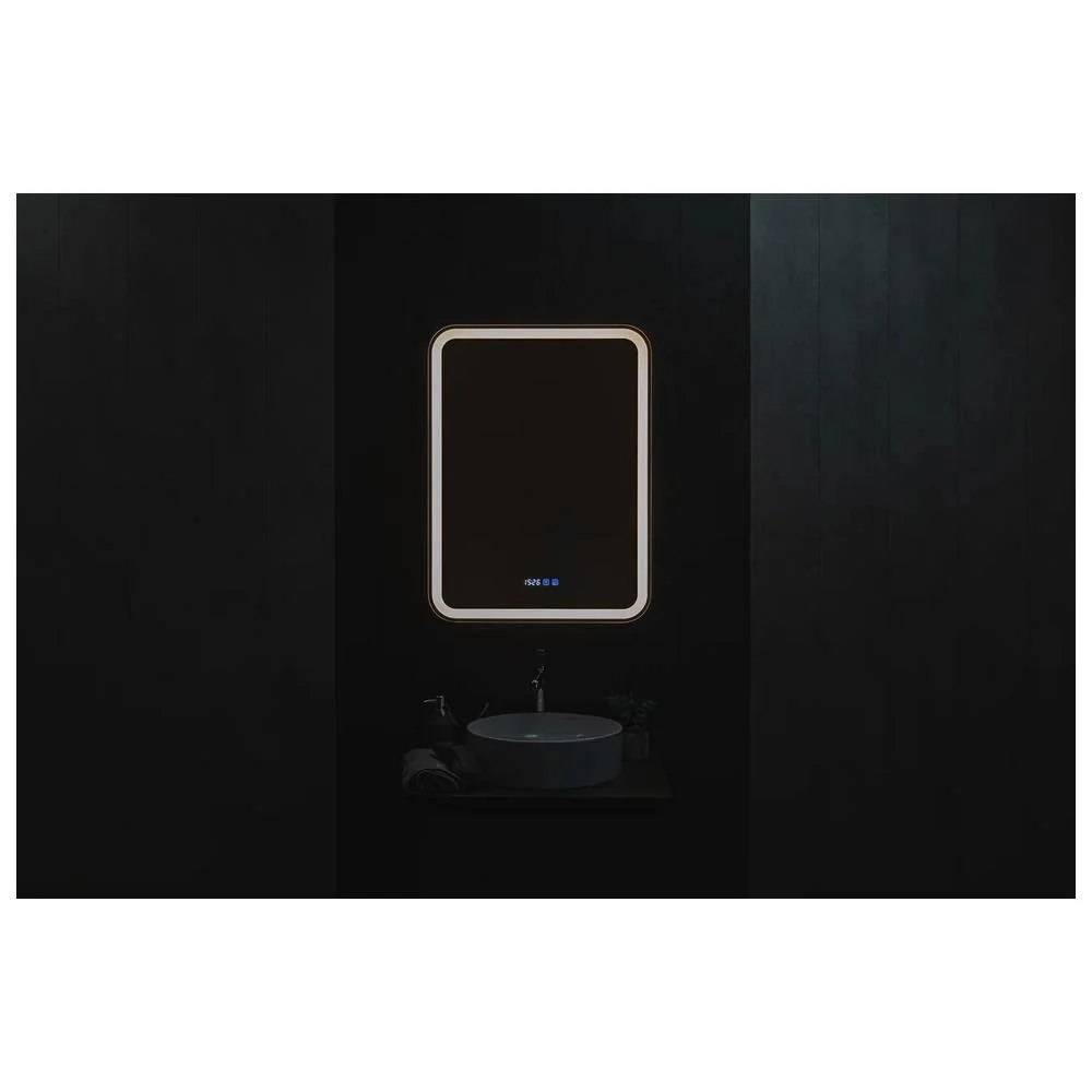 Зеркальный шкаф Silver Mirrors Фиджи-Антрацит 60 LED-00003043 правый часы подогрев сенсорный выключатель — Изображение 6
