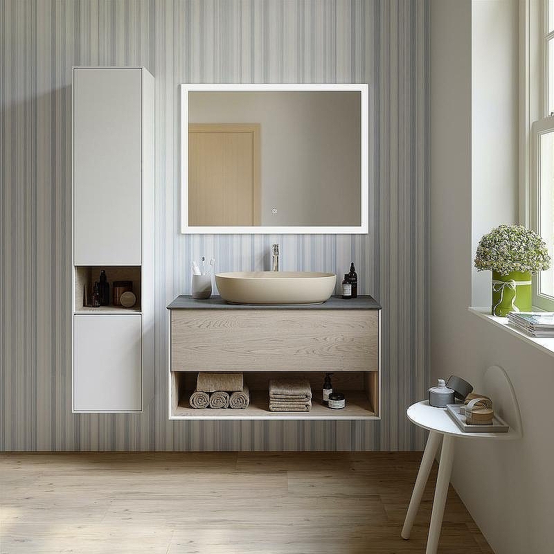 Раковина Kerama Marazzi Plaza PLR.wb.60\SAN накладная 60, песочная матовая — Изображение 3
