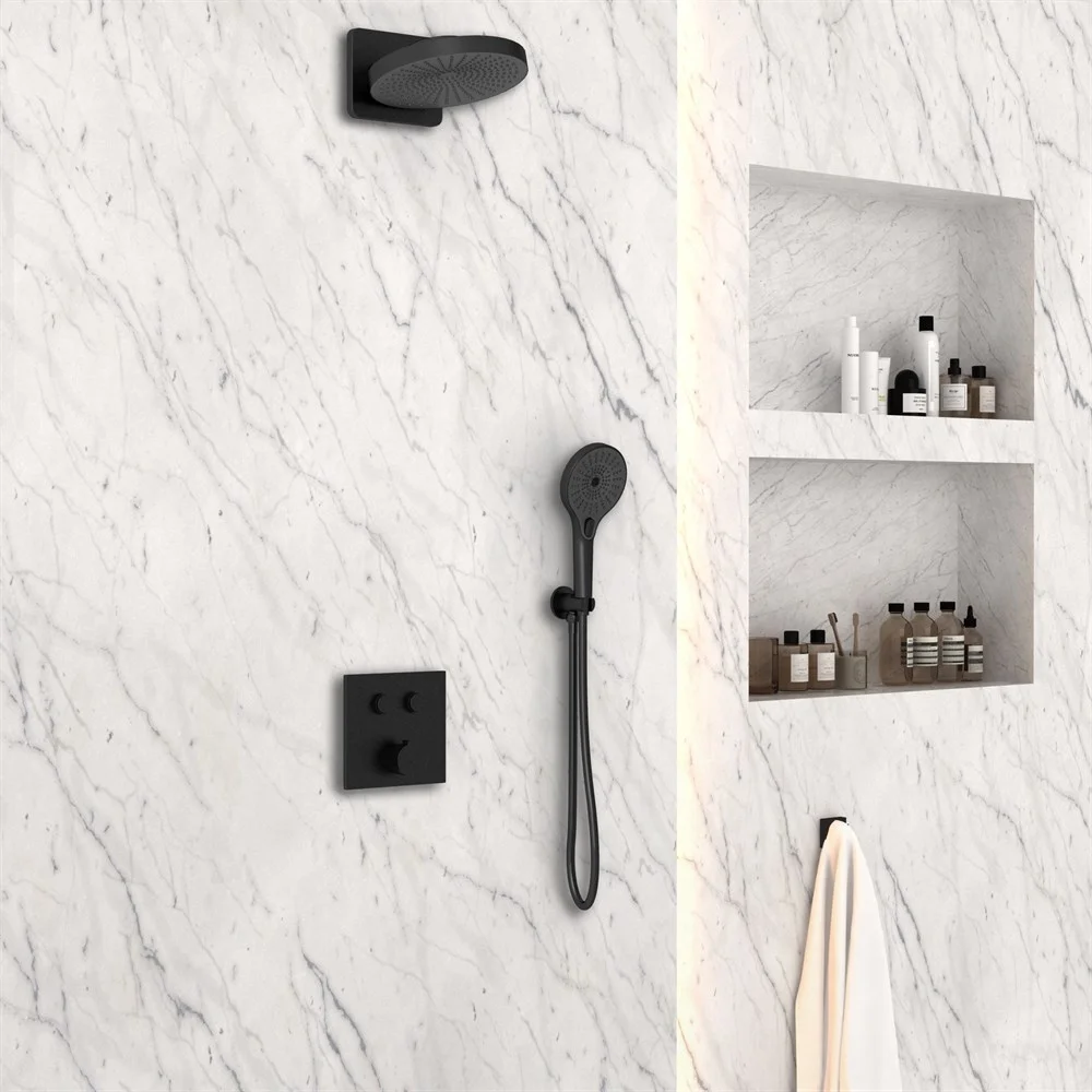 Душевая система Vincea Inspire VSFW-4I211MB встраиваемая, черный Душевая система Vincea Inspire VSFW-4I211MB встраиваемая, черный