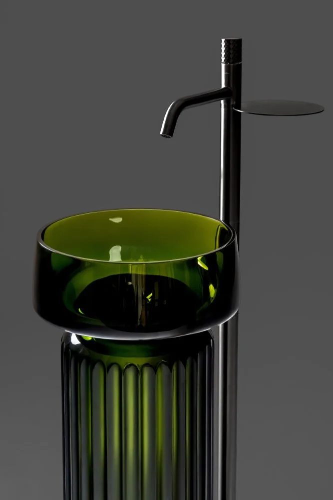 Пьедестал Boheme GLOW 810-BASE-RIB-G-OL полиэфирный рифленый OLIVE — Изображение 15