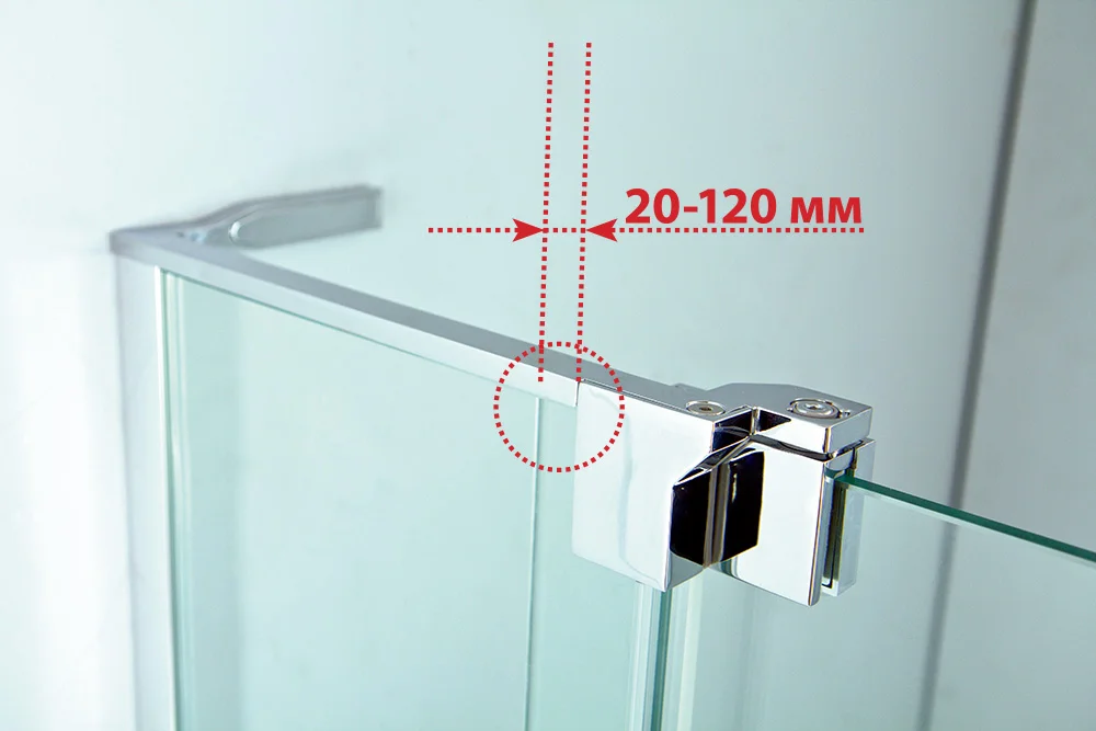 Душевой уголок CEZARES SLIDER-AH-2-80/90-100/110-C-Cr 80-90x100-110см стекло прозрачное, профиль хром — Изображение 8