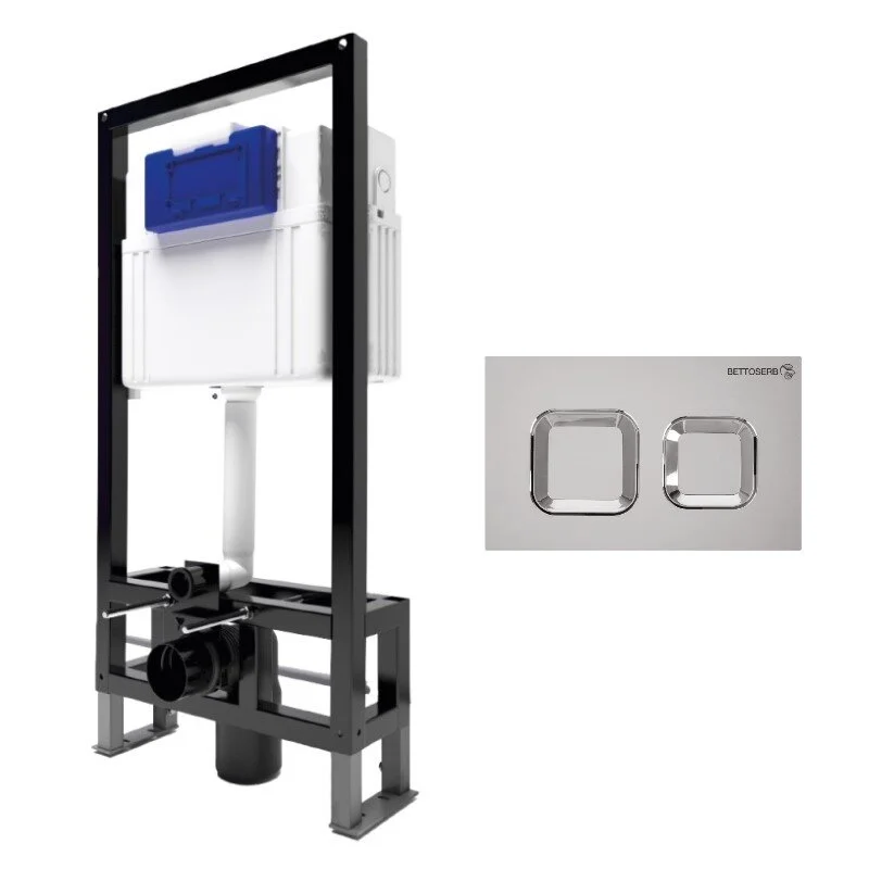 Инсталляция для унитаза BETTOSERB SAVA FREE STANDING SFS40006473 с клавишей смыва SMART хром Инсталляция для унитаза BETTOSERB SAVA FREE STANDING SFS40006473 с клавишей смыва SMART хром