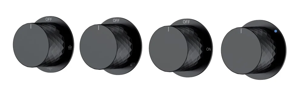 Смеситель для душа Boheme STICK DIAMOND 124-5-B.1 встроенный BLACK 5-проходной — Изображение 1